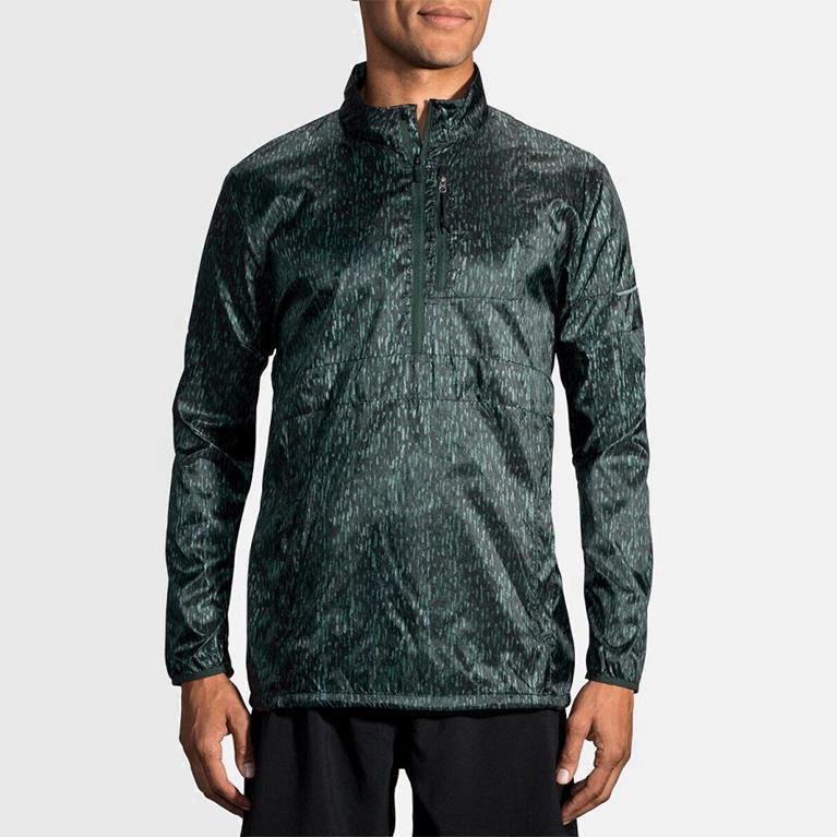 Brooks Lsd Pullover NZ - Men's Running Jackets - Green (02893-SYVR)